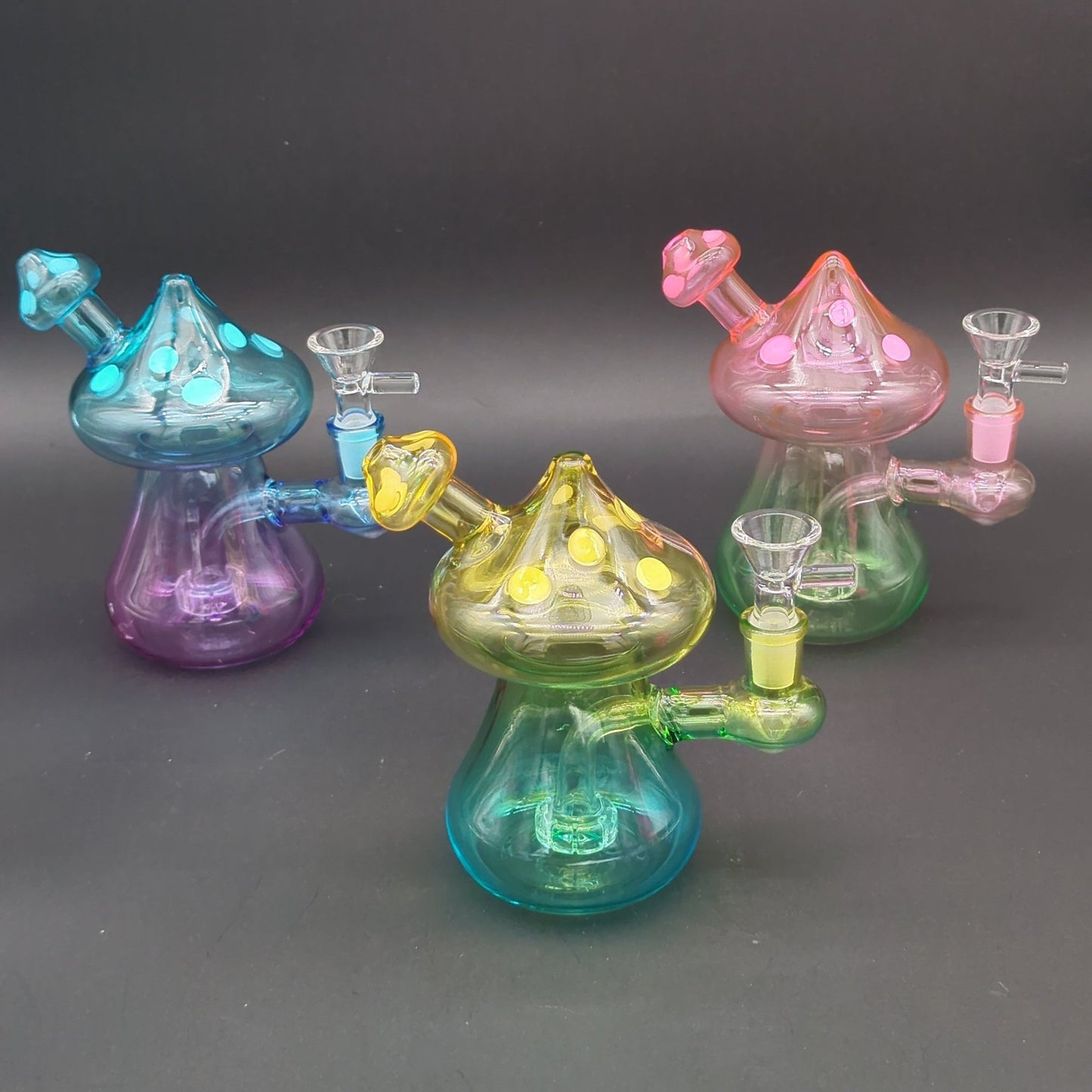 Two Tone Mushroom Bongs w/ Showerhead Perc - Meech Madness Smoke Shop