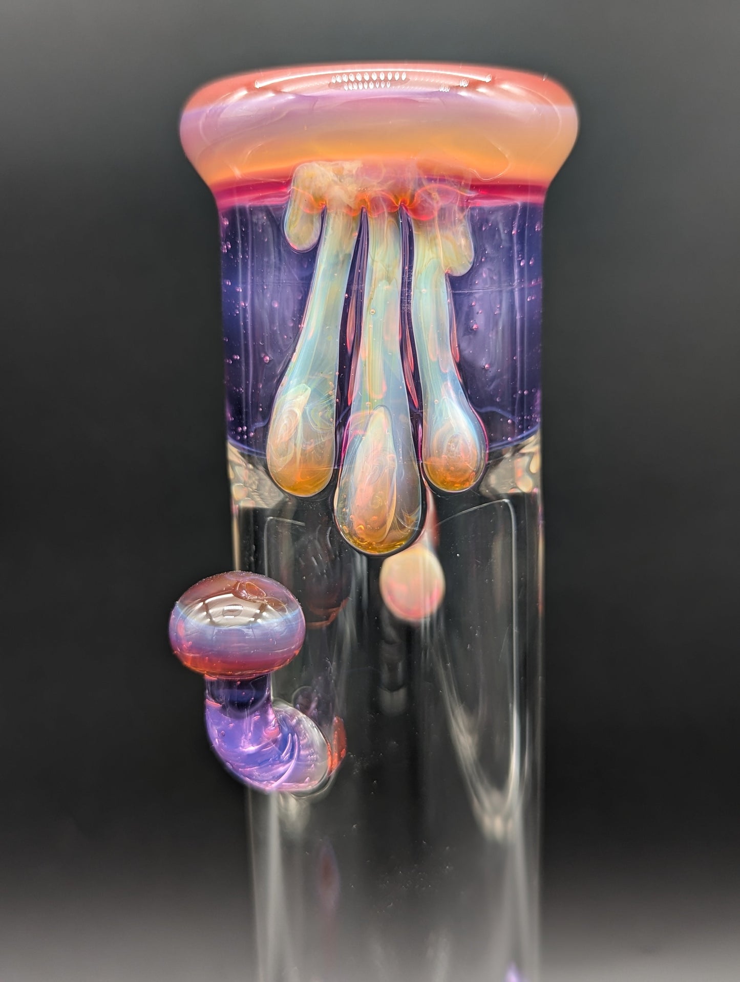 Uzzi Glass Amber Purple Mushroom Tube-Avernic Smoke Shop
