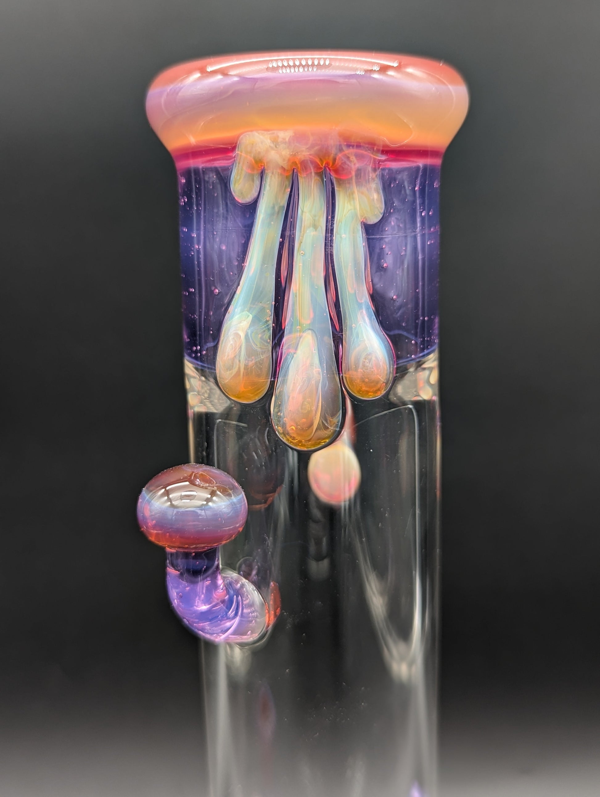 Uzzi Glass Amber Purple Mushroom Tube-Avernic Smoke Shop