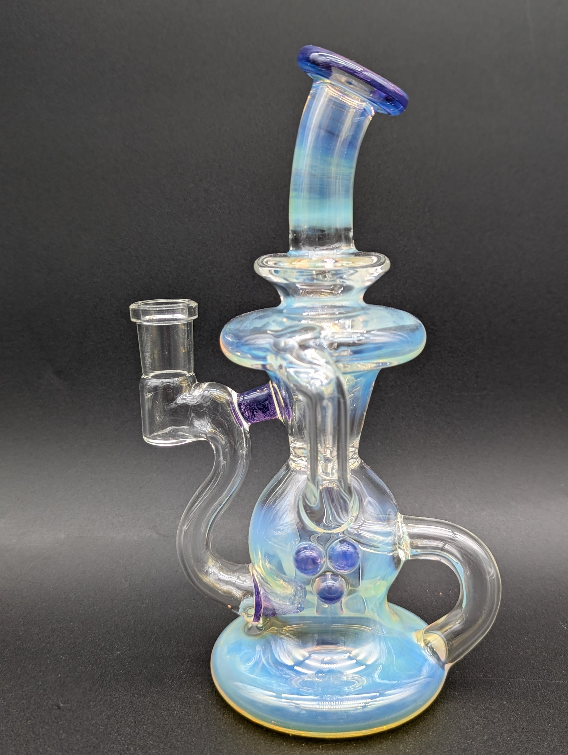 Uzzi Glass Fumed Klein Recycler Dab Rig-Avernic Smoke Shop