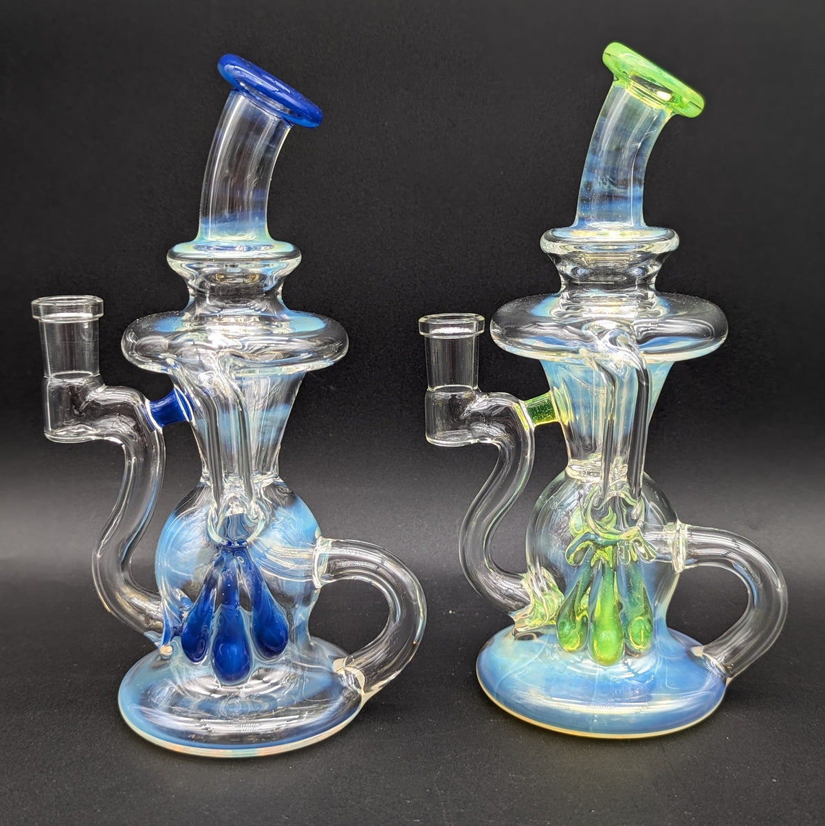 Uzzi Glass Fumed Klein Recycler Dab Rig-Avernic Smoke Shop