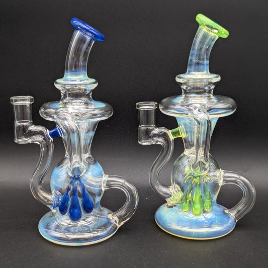 Uzzi Glass Fumed Klein Recycler Dab Rig-Avernic Smoke Shop
