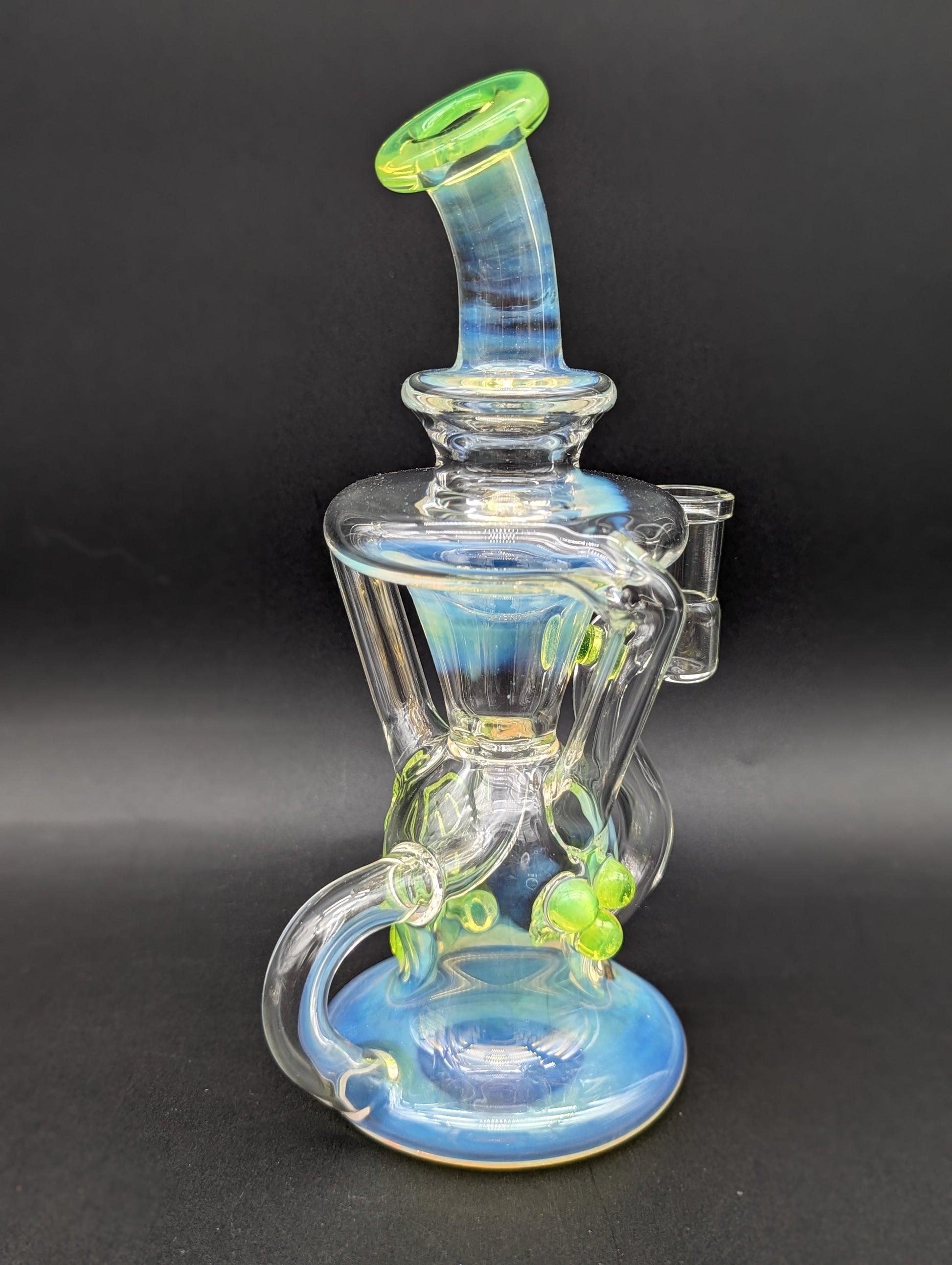 Uzzi Glass Fumed Klein Recycler Dab Rig-Avernic Smoke Shop