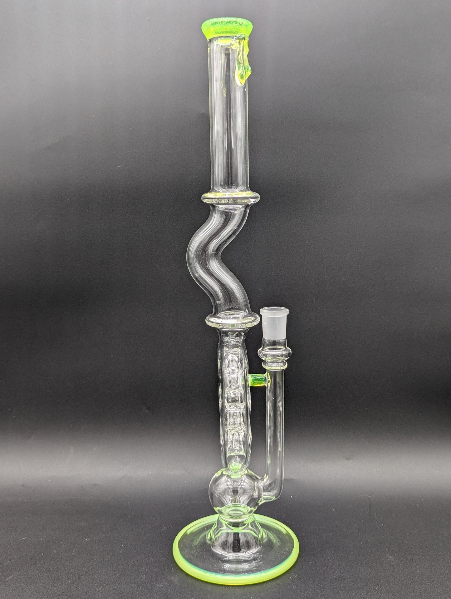 Uzzi Glass Swiss Perc Bong - Slime Green