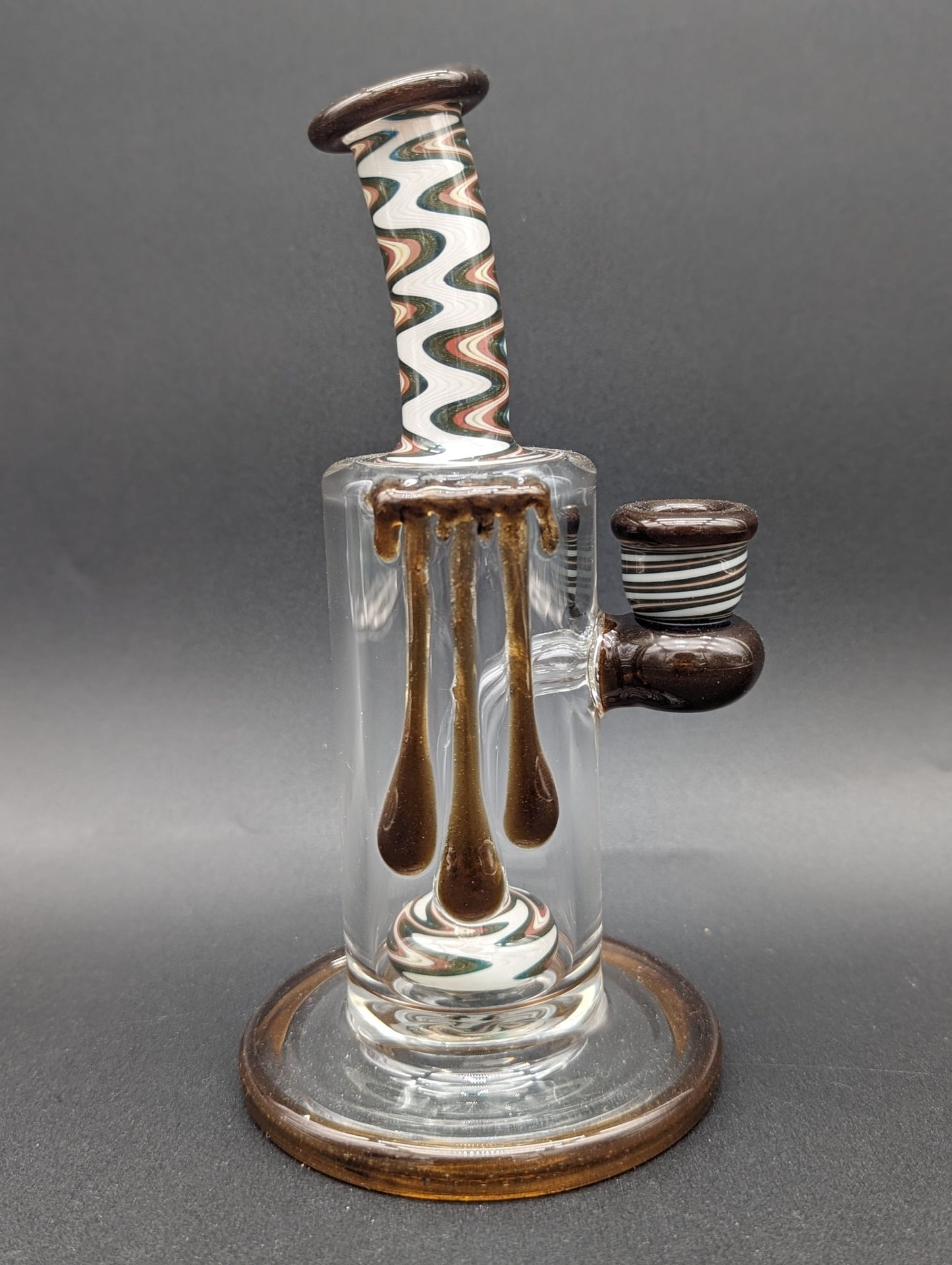 Uzzi Glass Wig Wag Dab Rig w/ Drip - Meech Madness Smoke Shop