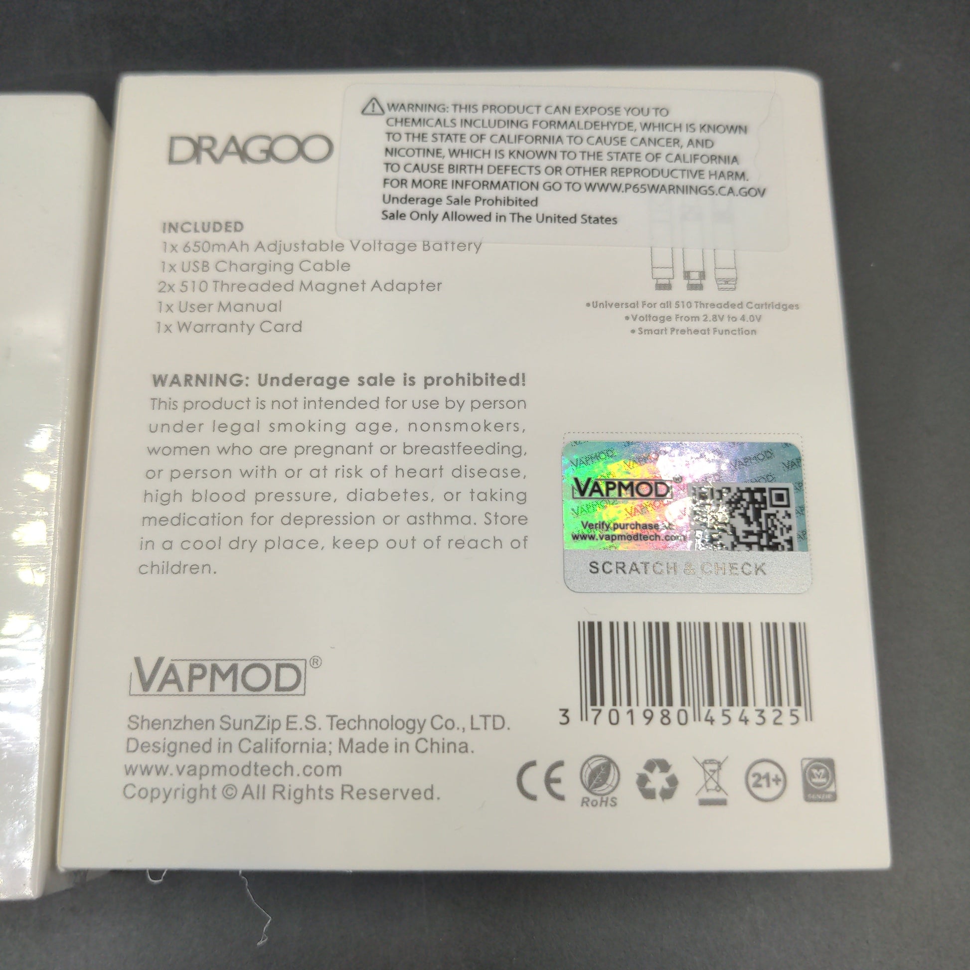 Vapmod Dragoo Resin Cartridge Vape - 650mAh - Avernic Smoke Shop