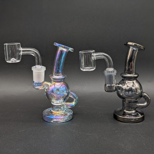Visible Spectrum Electroplated Glass Ball Rig | 4.75" - Meech Madness Smoke Shop