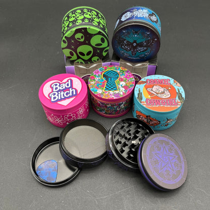 Wacky Grinderz | Extra Wacky Assortment | 2.5" | 4pc - Meech Madness Smoke Shop