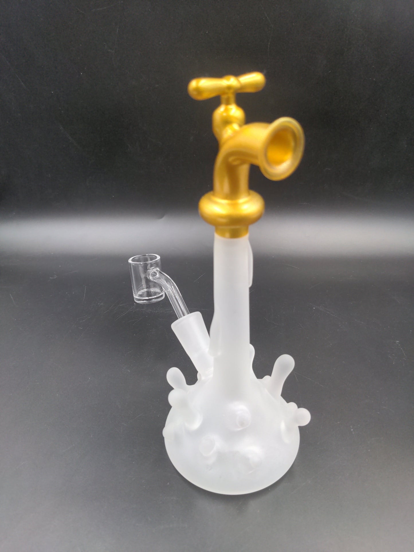 Water Spigot Frosted Glass Dab Rig - Avernic Smoke Shop