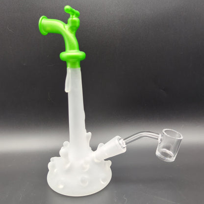 Water Spigot Frosted Glass Dab Rig - Avernic Smoke Shop