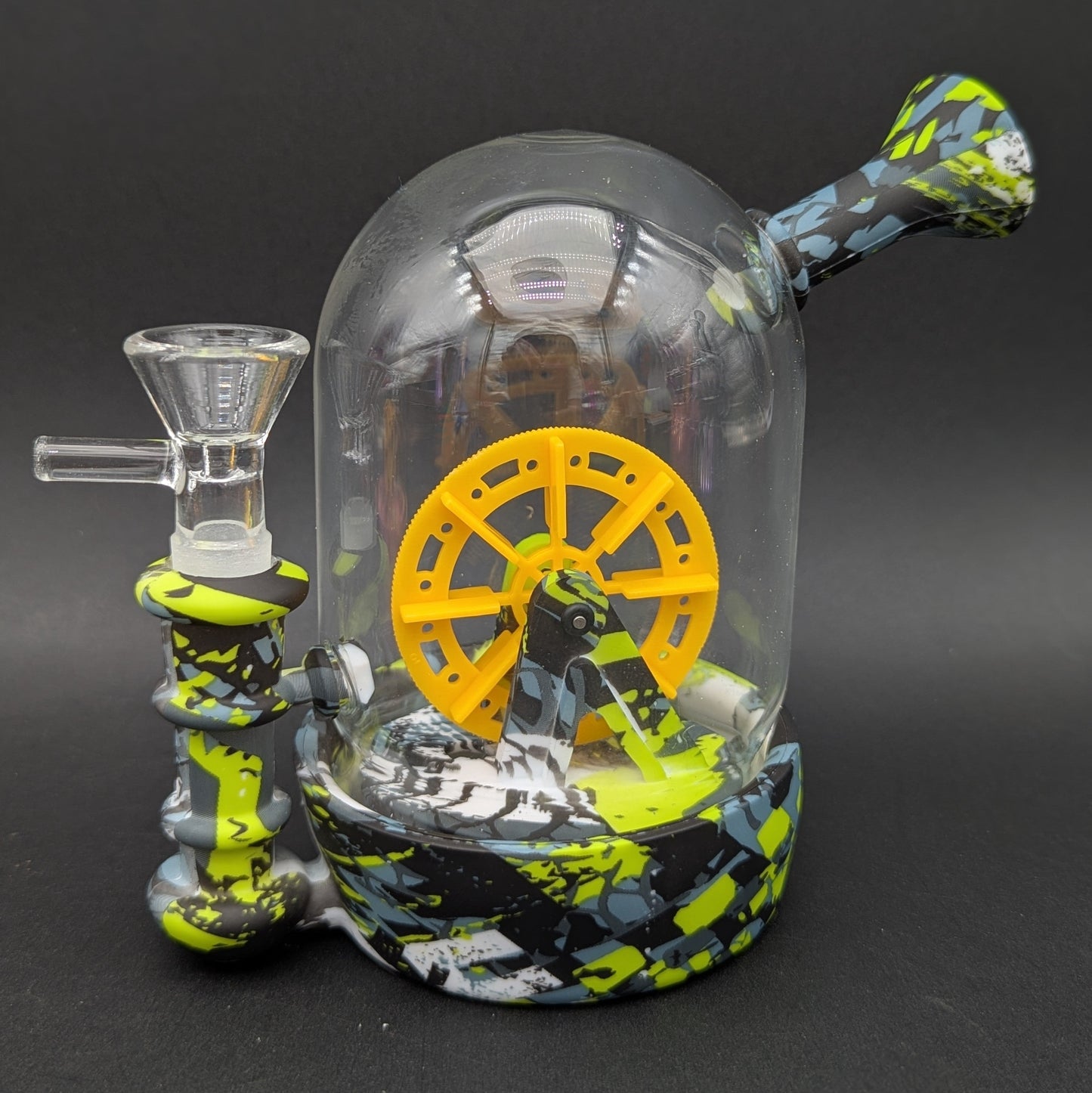 Waterwheel Bell Jar Water Pipe | 6" | 14mm-Avernic Smoke Shop