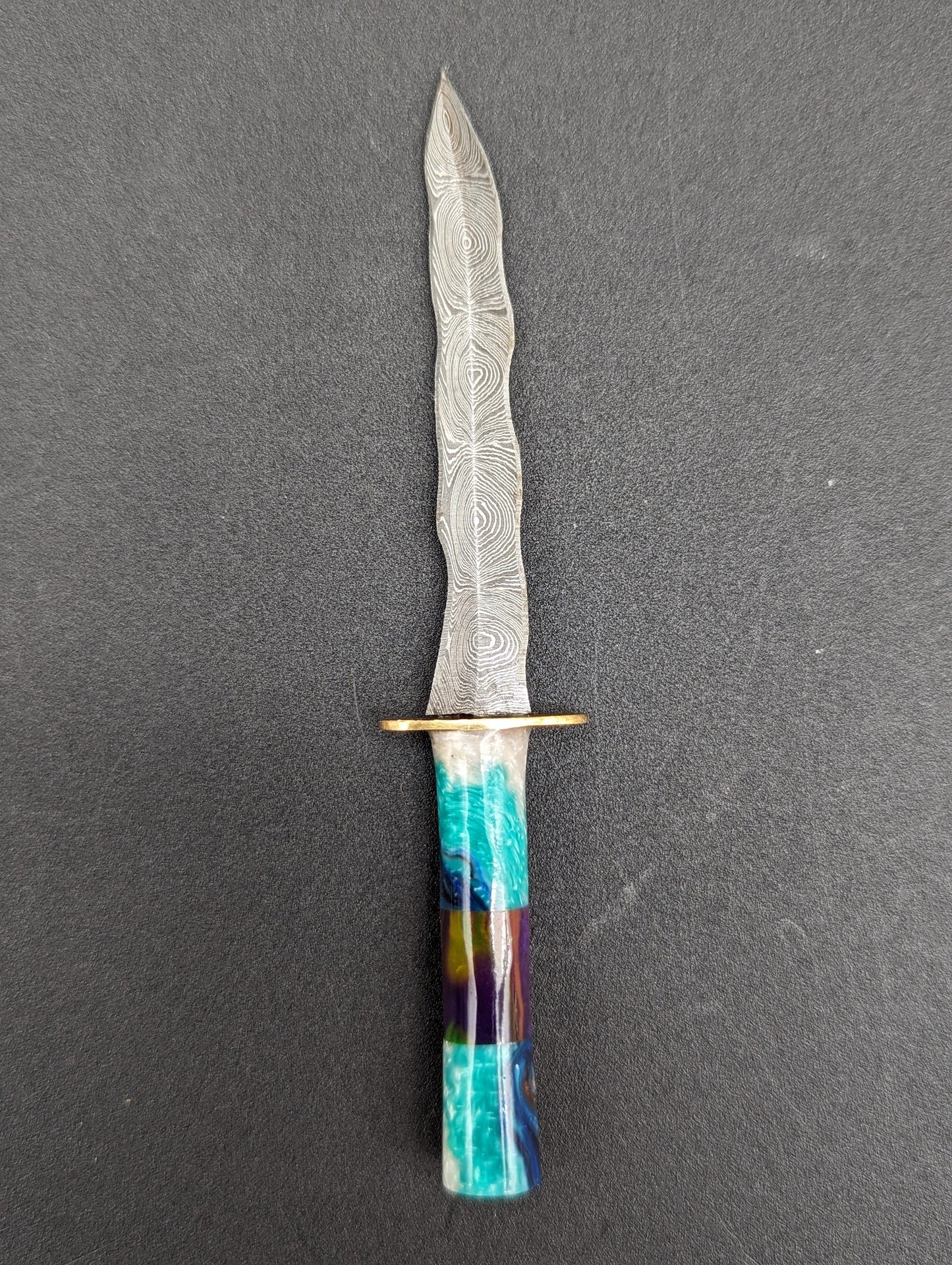 Wavy Sword Damascus Steel Dab Tool 4.25"