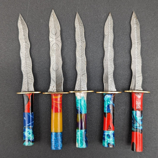 Wavy Sword Damascus Steel Dab Tool 4.25" - Meech Madness Smoke Shop