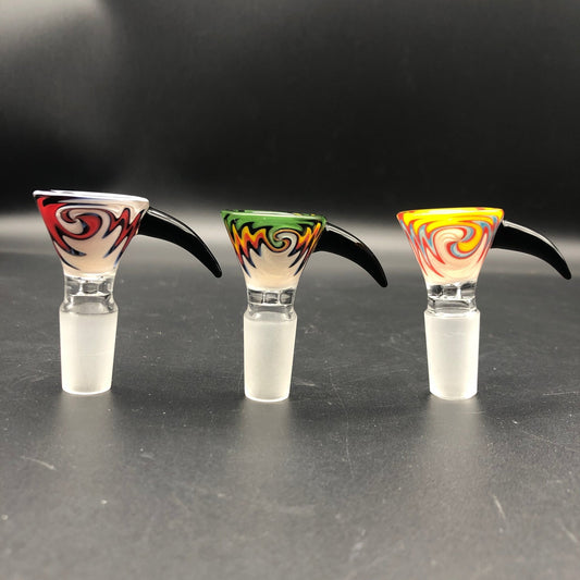 Wig Wag Bowl w/ Black Curved Claw 14mm - Meech Madness Smoke Shop