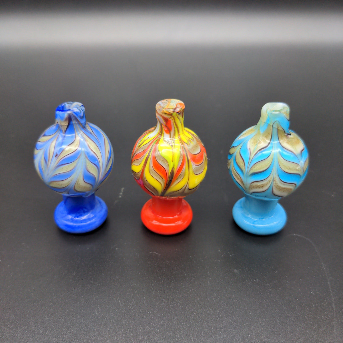 Wig Wag Feather Bubble Caps-Meech Madness Smoke Shop