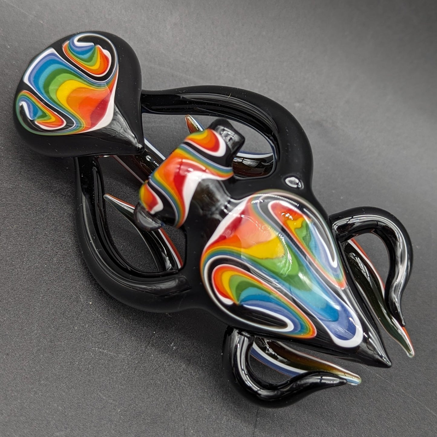 Wig Wag Scarab Glass Hand Pipe 5.5" - Meech Madness Smoke Shop