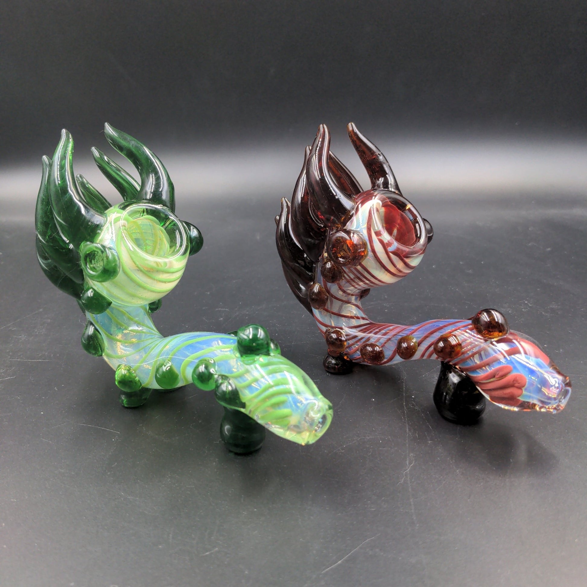 Worked Twisted Alien Tentacled Sherlock Pipe - 5" - Meech Madness Smoke Shop