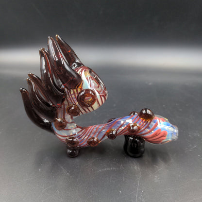 Worked Twisted Alien Tentacled Sherlock Pipe - 5" - Meech Madness Smoke Shop
