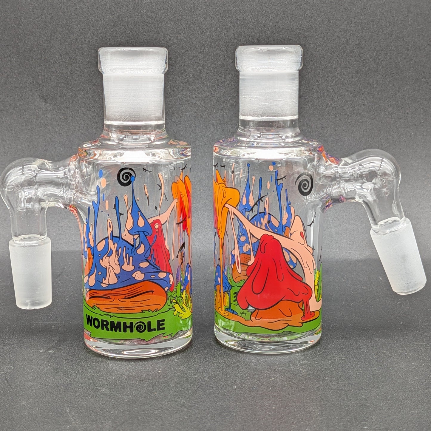 Wormhole Glass Mushroom Dry Ash Catcher 14mm-Avernic Smoke Shop