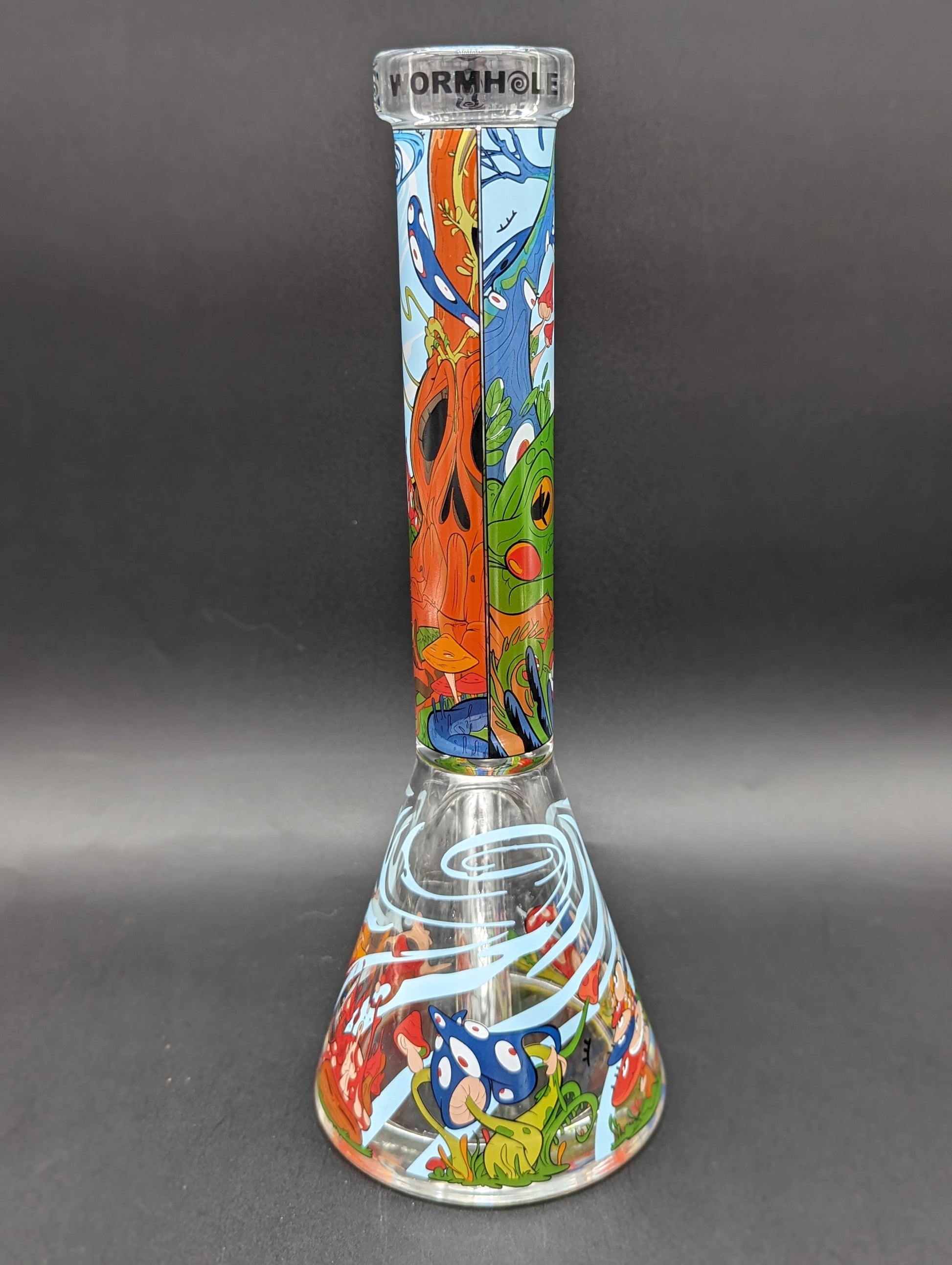Wormhole Glass "Psychedlic Forest" 10" Beaker-Avernic Smoke Shop