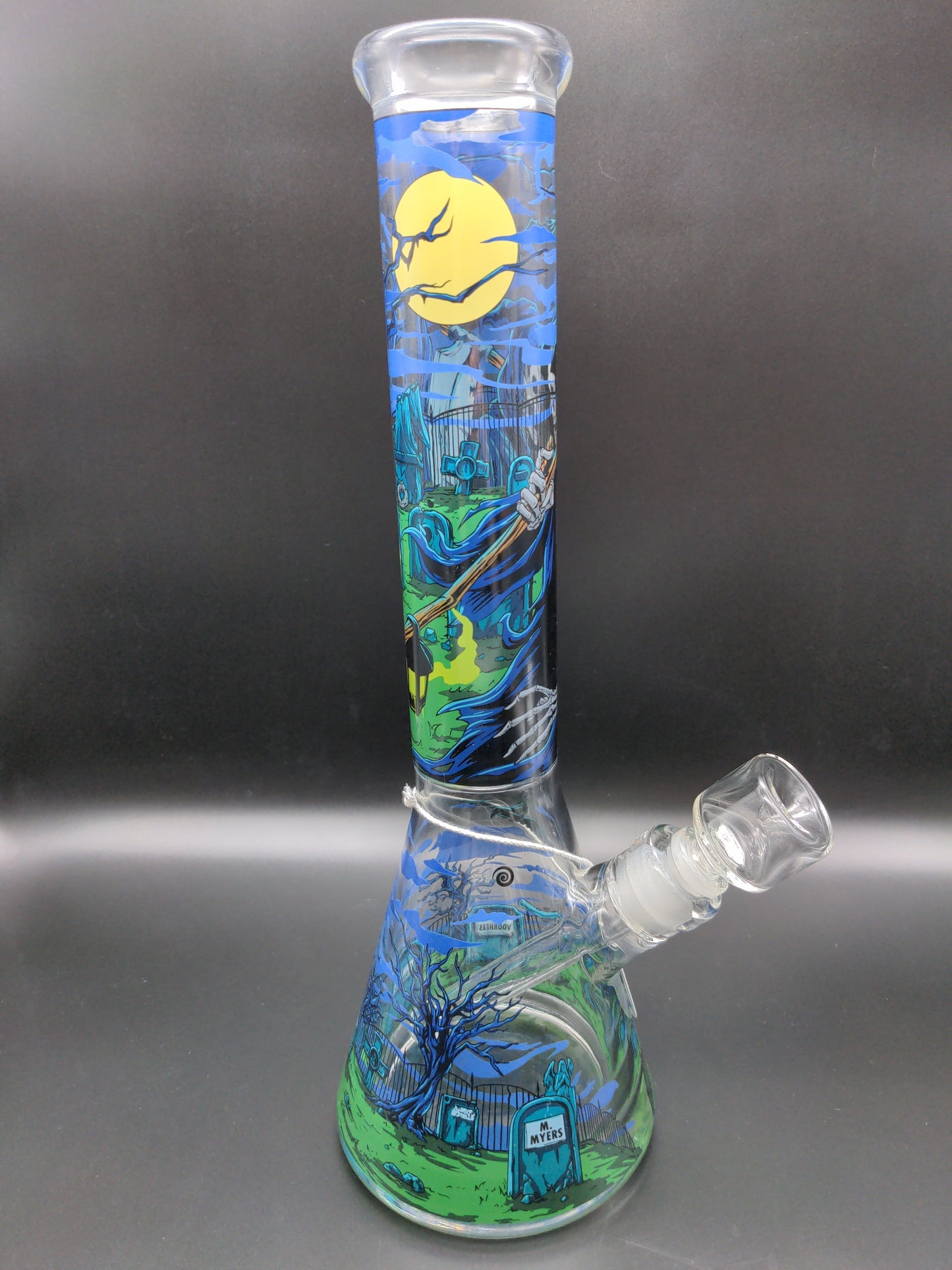 Wormhole Glass "Reapers Domain" Beaker 15"-Avernic Smoke Shop