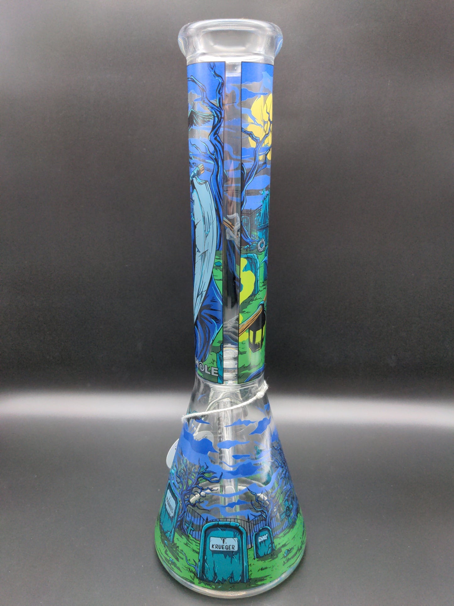 Wormhole Glass "Reapers Domain" Beaker 15"-Avernic Smoke Shop