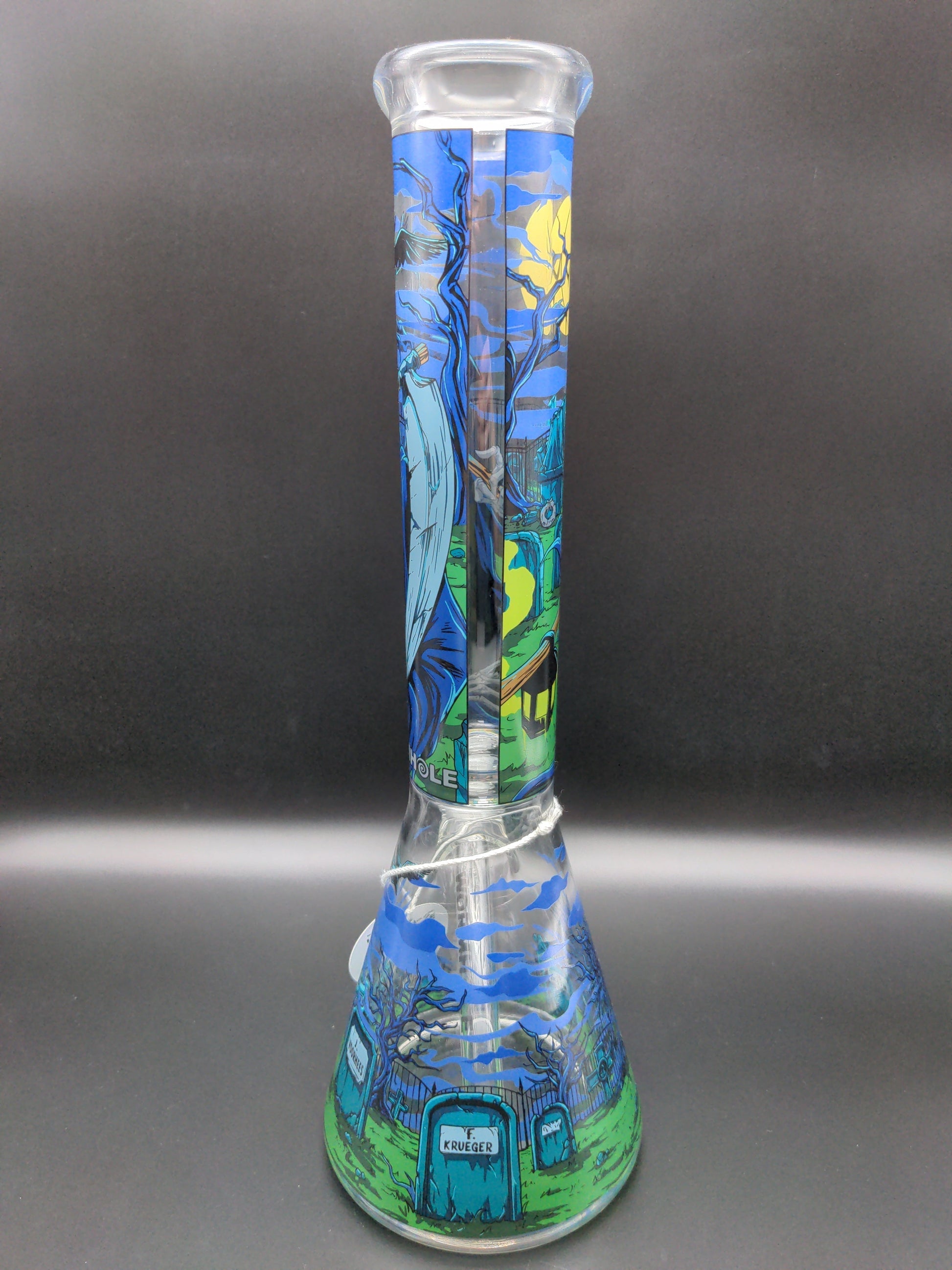 Wormhole Glass "Reapers Domain" Beaker 15"-Avernic Smoke Shop