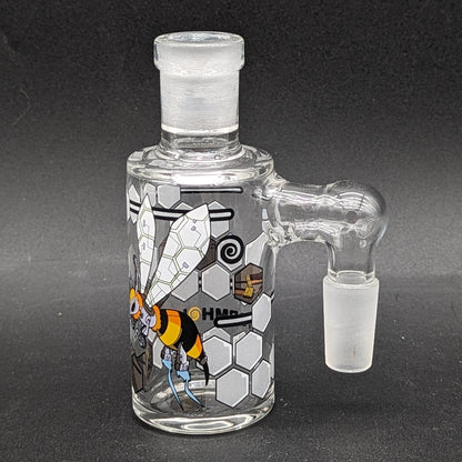 Wormhole Glass "Robo-Bees" Ash Catcher 14mm-Avernic Smoke Shop