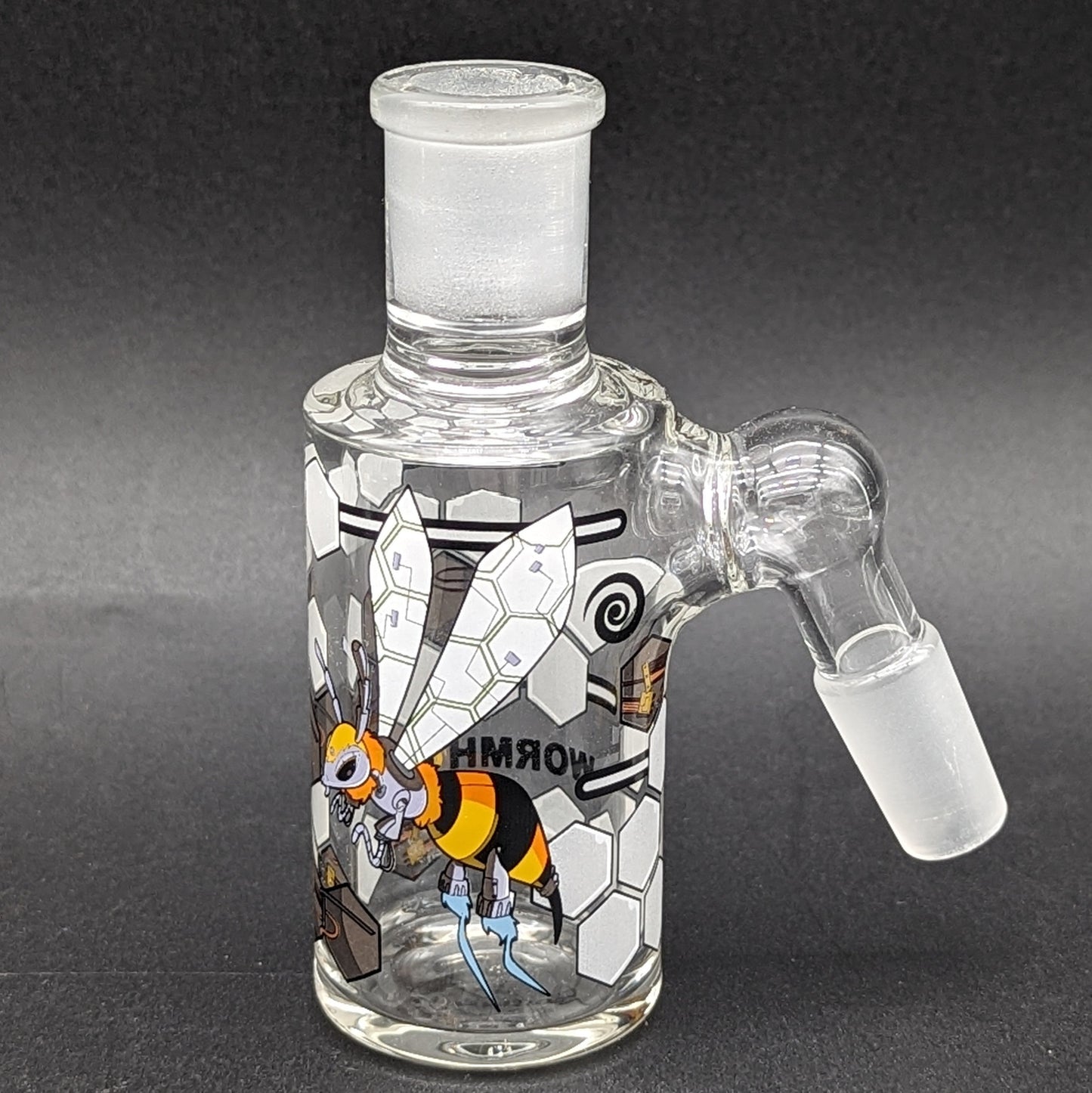 Wormhole Glass "Robo-Bees" Ash Catcher 14mm-Avernic Smoke Shop