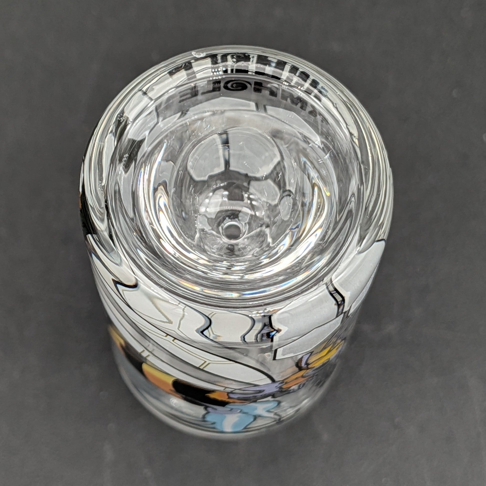 Wormhole Glass "Robo-Bees" Long Bowl 14mm-Avernic Smoke Shop