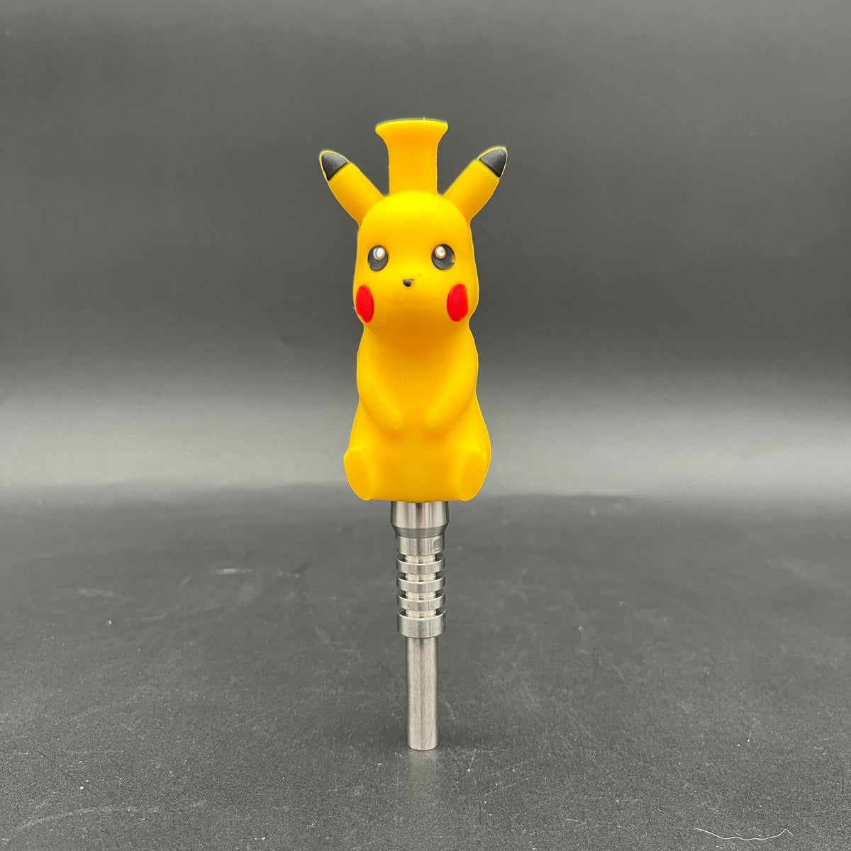Yellow Creature Silicone Dab Straw | Titanium Tip | 5.5"