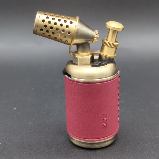 Zico Retro Single Flame Torch Lighter | 3.9" | Red