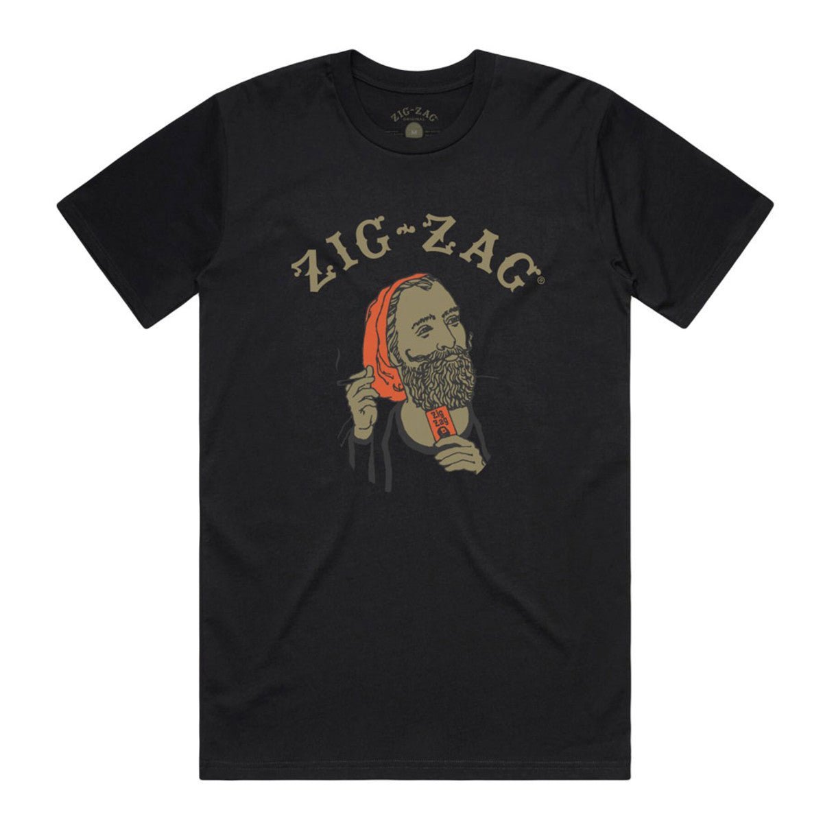 Zig Zag Gold Boris Cotton Blend T-Shirt | Black-Meech Madness Smoke Shop