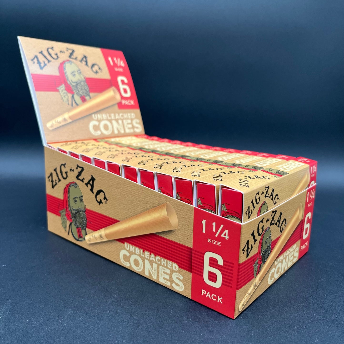 Zig Zag Unbleached Cones | 1 1/4 | 6pc-Meech Madness Smoke Shop