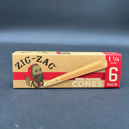 Zig Zag Unbleached Cones | 1 1/4 | 6pc-Meech Madness Smoke Shop